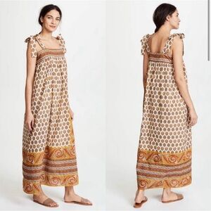 Antik Batik Soleil shoulder tie maxi dress